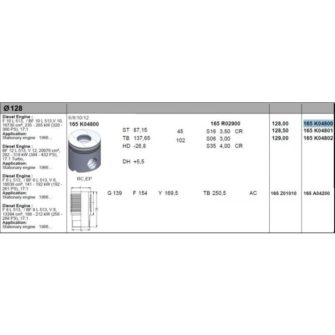 ПОРШЕНЬ DEUTZ 513 128mm 3R (04148978)