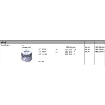 ПОРШЕНЬ DEUTZ 2011 94mm +0.50 (04281451)