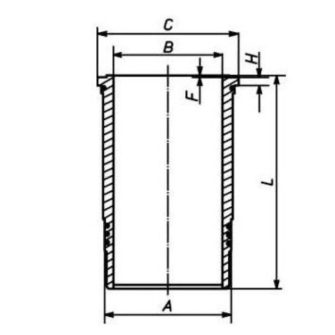 ГИЛЬЗА ЦИЛИНДРА MWM 100mm (A=112.95 C=119) (2835172)
